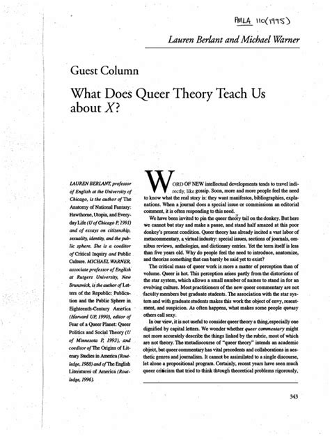 Compassion, for ligeia candace vogler 3.calculating compassion kathleen woodward 4.poor hetty neil hertz 5.moving pictures: Lauren Berlant and Michael Warner - What Does Queer Theory Teach Us About X | Queer Theory ...