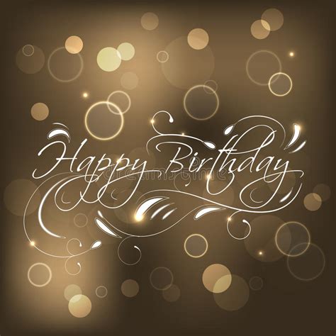 Happy Birthday Greeting Card Stock Vector Illustration