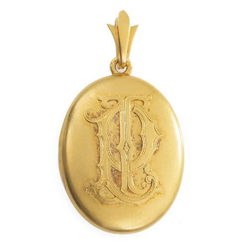 18ct Gold Australian Locket With Initials By H Steiner Pendants