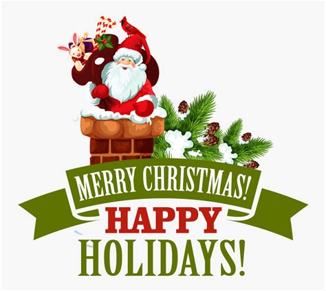 Merry Christmas And Happy Holidays Clipart Png Download