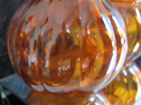Glass Pumpkin Jar Pair | * Semi-transparent orange tone glas… | Flickr