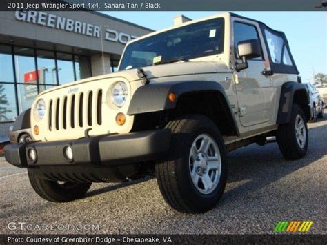 Research the 2011 jeep wrangler at cars.com and find specs, pricing, mpg, safety data, photos, videos, reviews and local inventory. Sahara Tan - 2011 Jeep Wrangler Sport 4x4 - Black Interior ...