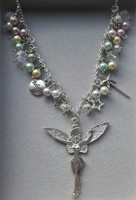 Items Similar To Fairy Necklace Tinkerbell Necklace Childrens Silver
