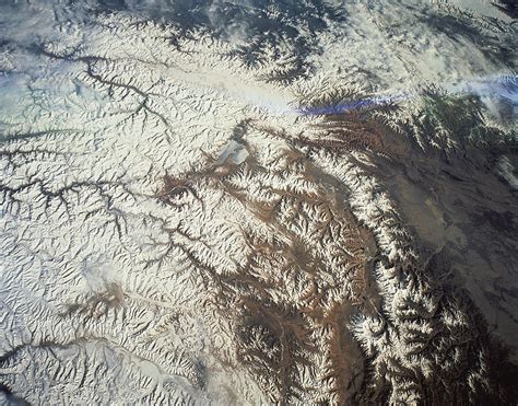Satellite Image Of A Mountain Range On Earth Photograph By Stocktrek