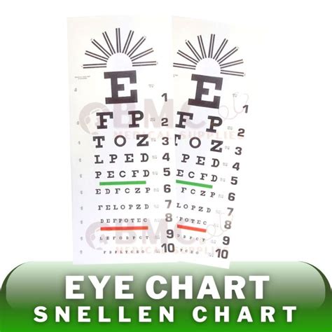 Snellen Eye Chart Distance Visual Chart Wall Type Eye Chart Big