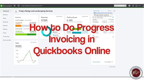 How To Do Progress Invoicing In Quickbooks Online Youtube