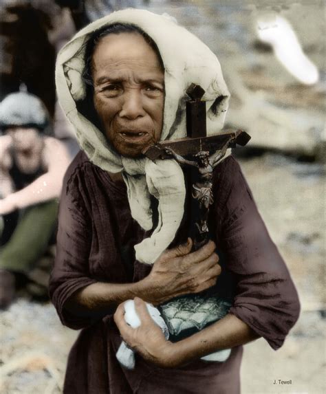 Old Lady Survivor Inside Intramuros Battle Of Manila 1945 Photo From