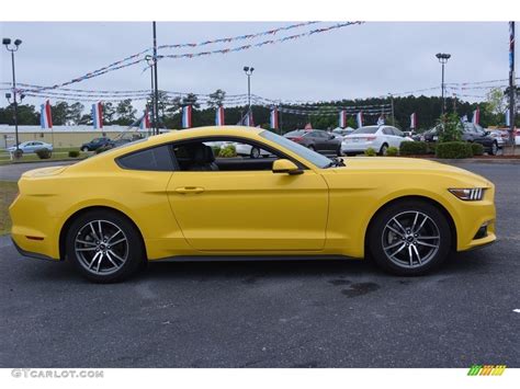 Triple Yellow Tricoat 2016 Ford Mustang Ecoboost Coupe Exterior Photo