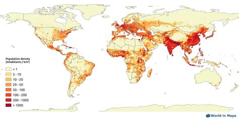 Population Density World In Maps