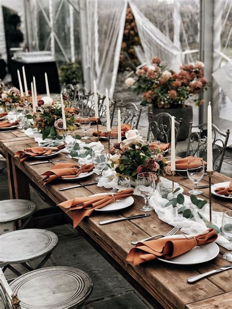 Knowledgeable wedding reception decor | Burnt orange weddings, Burnt