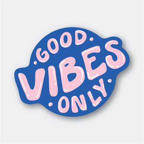 Stickers Labels And Tags Good Vibes Only Sticker Clings Jp