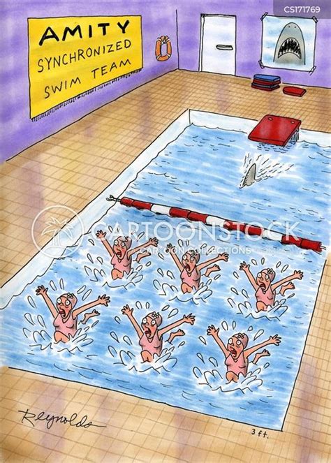 synchronized swimming cartoon