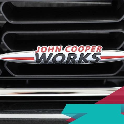 3d Metal Car Head Grill Jcw Logo Badge Stickers For Mini Cooper S One