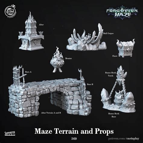 Forgotten Maze Terrain For Dandd Miniatures 28mm 32mm Dungeons And