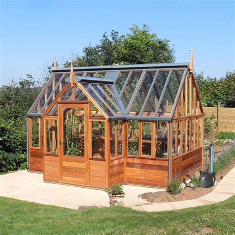 Gymax portable wooden greenhouse cold frame garden raised plants shelves protection. Gabriel Ash Portico Series Greenhouse | Greenhouse Megastore