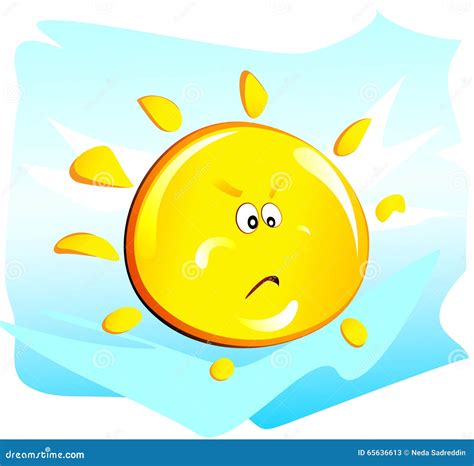 Sun Angry Stock Vector Illustration Of Cute Angry 65636613