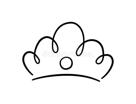 Hand Drawn Doodle Crown King Crown Sketch Majestic Tiara King And