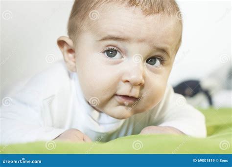 Portrait Smiley Baby Boy Stock Image Image Of Affection 69001819