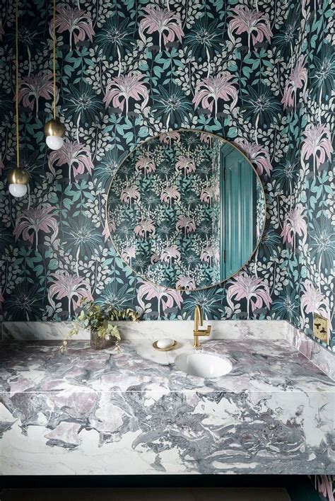 Create A Trendy Luxury Bathroom Design With These 12 Wallpaper Ideas