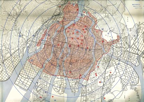 Hiroshima Atomic Bomb Hab Disaster Map In Hiroshima City By