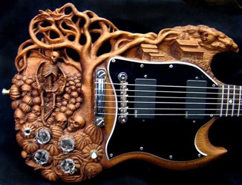 55 Amazing Wooden Sculptures Photos Guitar Art Guitar Design Guitar