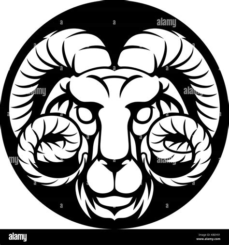 Ram Aries Zodiac Horoscope Sign Stock Vector Image And Art Alamy