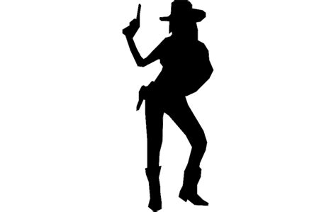 Cowgirl With Gun Free Dxf Vectors File Free Download Vectors File