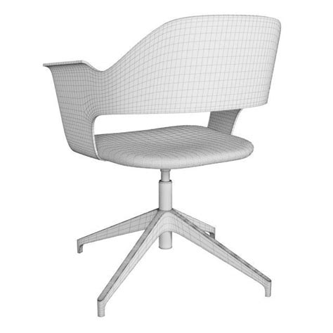 There are gentle curve lines that look highly pleasant and offer better support to the back and spinal cord. IKEA FJALLBERGET Conference chair 3D Model .max .obj .fbx ...