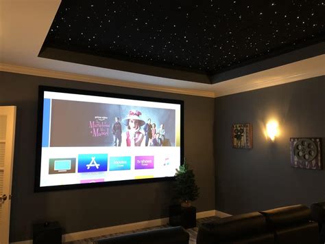 The twinkle light ceiling is made up of many sets of mini string lights, mounting clips, and some good ol' fashioned a twinkle light ceiling, while pretty, is not considered a temporary installation. Custom New Build Home Theater with Twinkling Ceiling ...