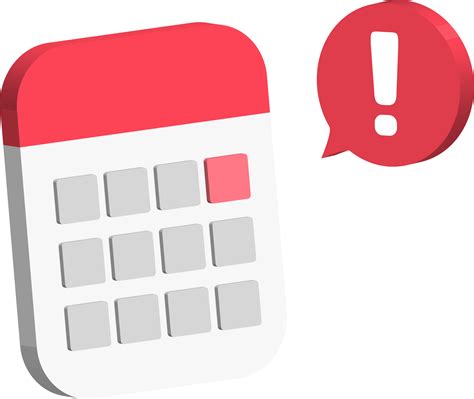 Important Due Date Deadline Red Calendar Organizer With Notification