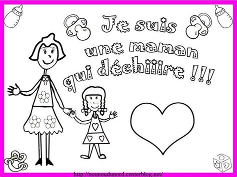 Coloriage maman qui déchire