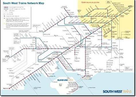 South West Trains Rail Map Train Map South West Trains Map