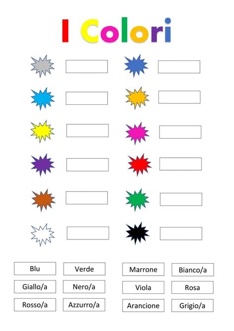 I Colori Online Worksheet For Beginners You Can Do The Exercises