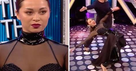 strictly pro katya jones flaunts incredible flexibility in skintight pvc on it takes two daily