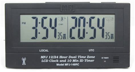 Mfj 148rc Ham Radio Dual Time Lcd Clock Atomic Wgmt Zone Id Timer