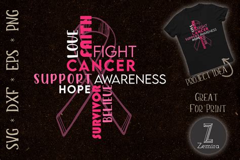 Breast Cancer Awareness Word Cloud Graphic By Zemira Creative Fabrica