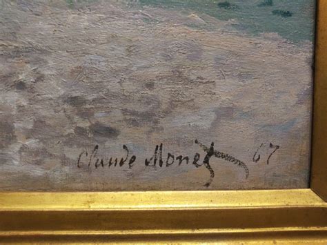 Signature Of Claude Monet On The Beach Of Sainte Adresse Art
