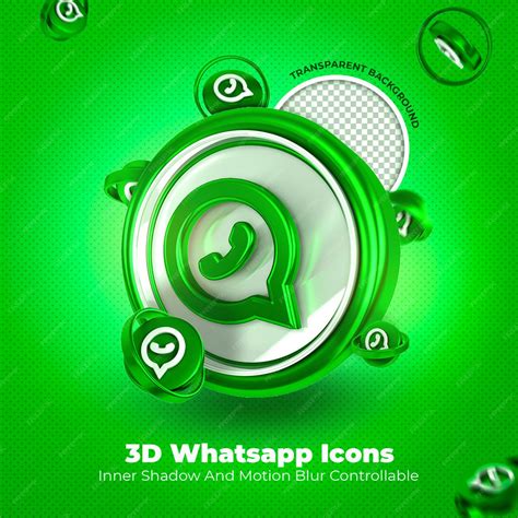 Premium Psd Whatsapp 3d Icon Social Media Transparent Background