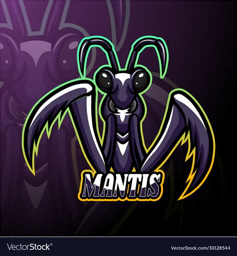 Mantis Esport Logo Mascot Design Royalty Free Vector Image