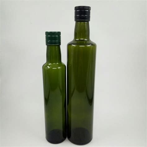 250ml 500ml 750ml 1000ml Round Shape Green Olive Oil Glass Bottle With