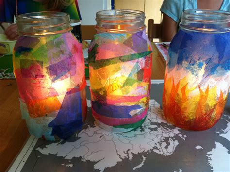 Create Tissue Paper Mason Jar Lanterns With Your Kids Artofit