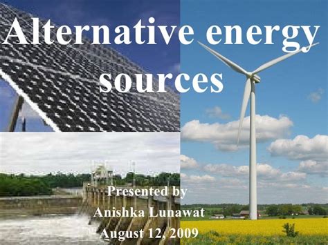Presentation About Alternative Energy Sources