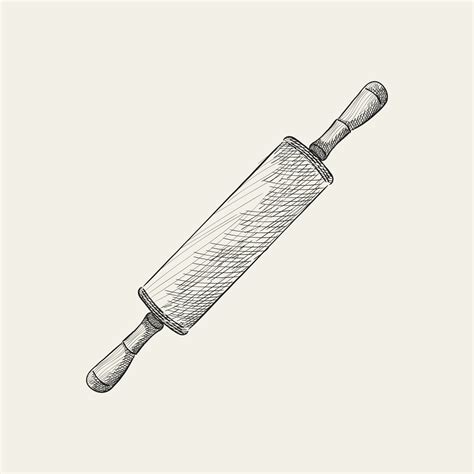 Vintage Illustration Of A Rolling Pin Download Free Vectors Clipart