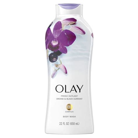 Olay Fresh Outlast Womens Body Wash Orchid And Black Currant 22 Fl Oz