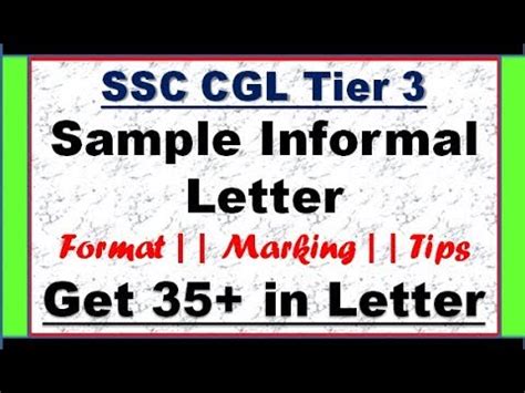 sample informal letter format marking scheme tips