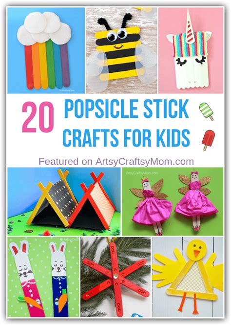 20 Simple Popsicle Stick Crafts For Kids To Make And Play Craft Stick