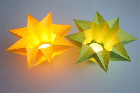 Bastelarbeiten aus papier und pappe. Windlicht Stern - Sonstige Sterne basteln