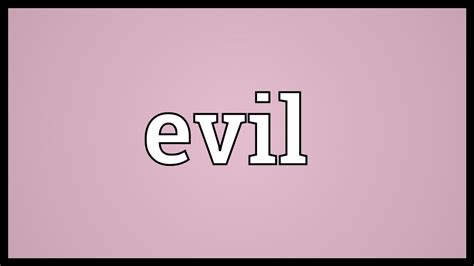 Evil Signs And Their Meanings
