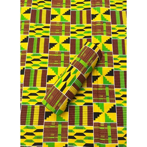 African Kente Print Cloth In Authentic African Kente Style