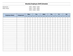 5,400 sec = (5,400 ÷ 3,600) = 1.5 hr. Free Printable Work Schedules | Weekly Employee Work ...